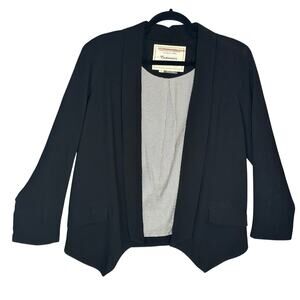 Cartonnier Anthropologie Sz M Cornerstone Director Open Front Blazer Drape Work